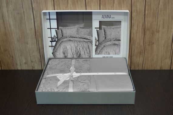 Постельное белье First Choice Cotton Satin 200x220 Advina Grey | Зображення 1