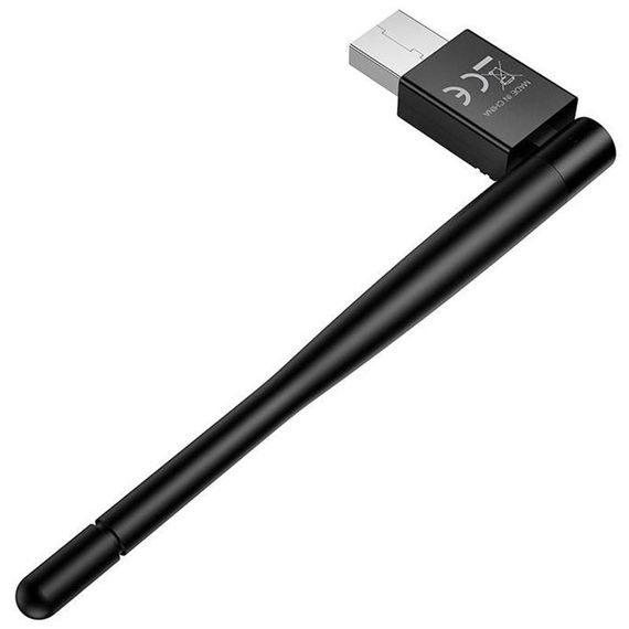 WiFi адаптер Hoco HI37 WiFi4 USB External Antenna 150Mbps Black | Зображення 4