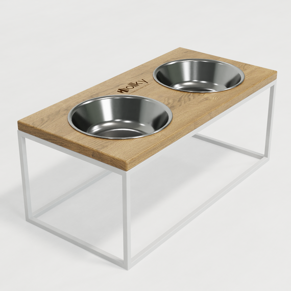 Миски на подставке для больших собак Hollky Base XL20 (2 × 1,8 л) BXL20-522620-WHNT | Зображення 4