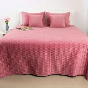 Покрывало евро-макси ТЕП Velour Мозаика 4-00518_36236 240х260 см пыльная роза