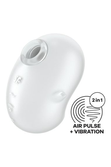 Вакуумний вібратор стимулятор Satisfyer Cutie Ghost білий, 9.1 см Sex Aura | Зображення 4