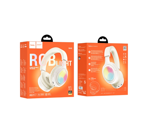 Навушники HOCO W48 Focus BT headphones Milky white | Зображення 1