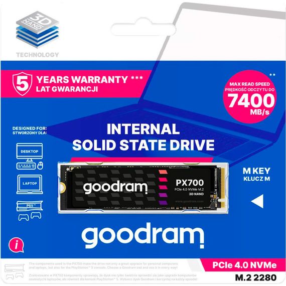 Накопичувач SSD M.2 2280 2TB Goodram (SSDPR-PX700-02T-80) | Зображення 3