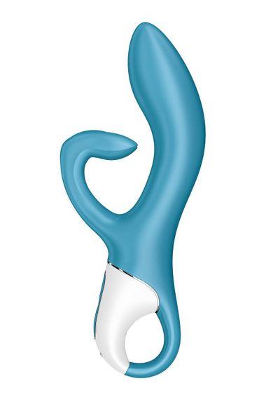 Вібратор-кролик із потрійним відростком Satisfyer Embrace me Turquoise, 2 мотори, діаметр 3,6 см | Зображення 1