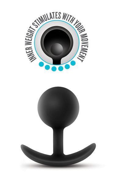 Анальний плаг Blush з внутрішнім кулькою Adventures Platinum Silicone Vibra Sex Aura
