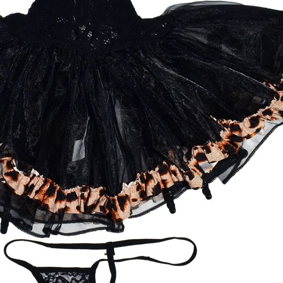 Ігровий костюм Кішка Babydoll 46 Чорний 6028 | Зображення 9