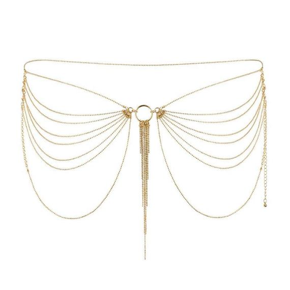 Цепочка трусики или лиф Bijoux Indiscrets MAGNIFIQUE Waist Chain - Gold, украшение на тело Sex Aura | Зображення 3