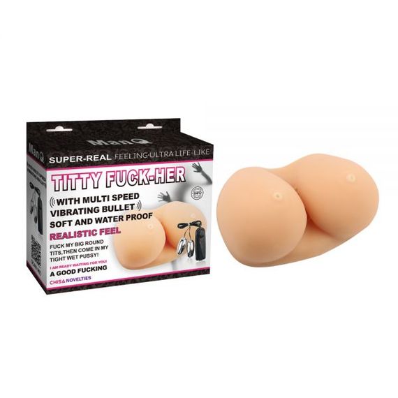 Ch32158 Мастурбатор-груди з вібрацією ManQ Chisa Girl Cute Heart, Телесный