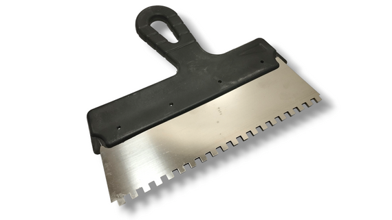 Шпатель 250мм зубчатий 6х6 мм СТАЛЬ (арт.37161) | Зображення 1