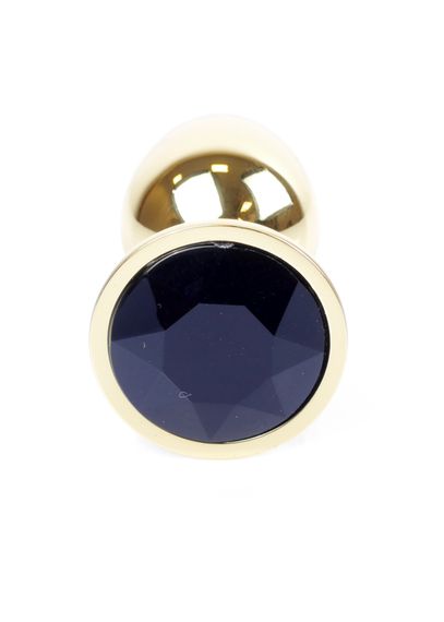 Анальна пробка - Jewellery Gold Plug Black | Зображення 2