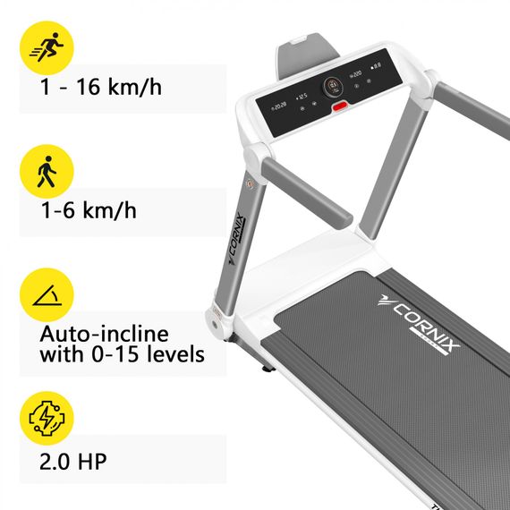 Бігова доріжка Cornix Tina White/Grey | Зображення 5