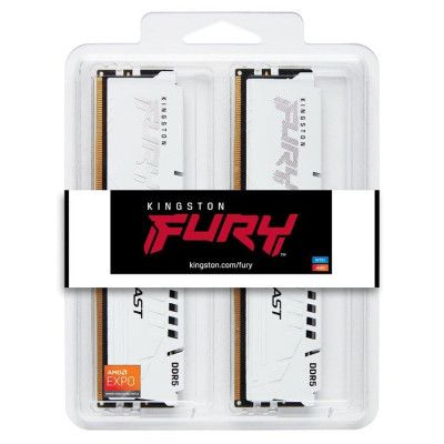 Модуль памяти для компьютера DDR5 64GB (2x32GB) 6400 MHz Beast White EXPO Kingston Fury (ex.HyperX) | Зображення 3