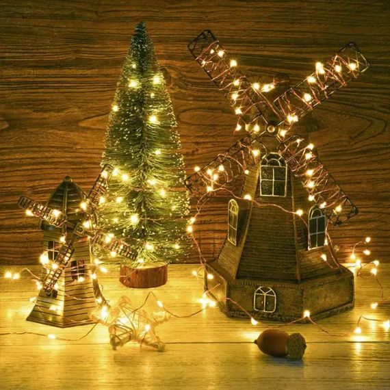 Світлодіодна гірлянда Роса USB+пульт ДК колір Теплий Білий 10м | Зображення 2