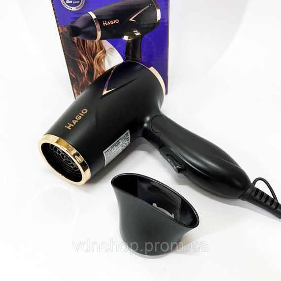 Портативный фен с насадками Magio, Качественный фен для волос для укладки с холодным обдувом MK-21 | Зображення 5