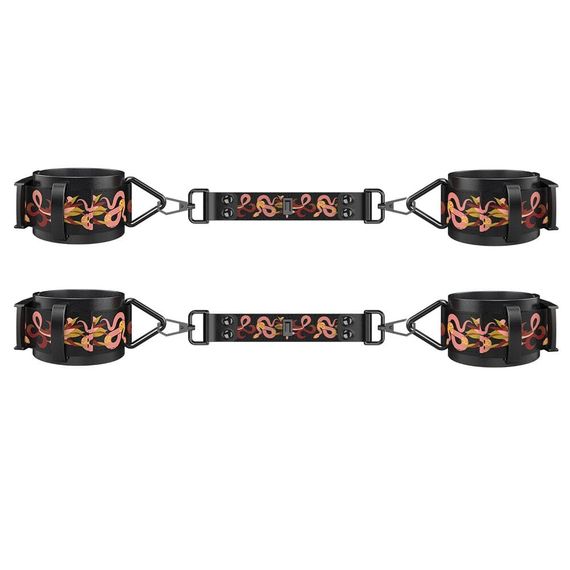 БДСМ набір LOCKINK The Flowering Serpent Bondage Set, 7 шт. Чорний | Зображення 1