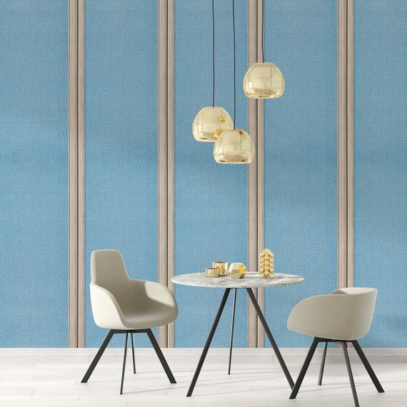 Самоклеючі шпалери 2800х500х1,5мм Блакитний з білим YM-03 BLUE WHITE SW-00001326 | Зображення 4