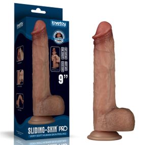 Фалоімітатор - Sliding Skin Pro Dual Layer Silicone Dong 9" Flesh Sex Aura