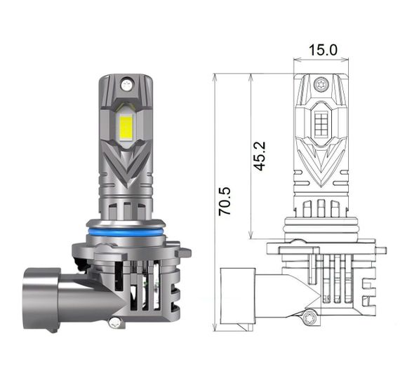 Комплект світлодіодних ламп Qline SA HIR2 (9012) 52W 6000K Qline (Small Active) 12V | Зображення 4