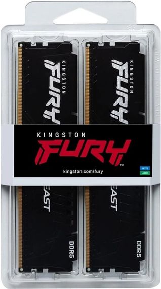 Память ПК Kingston DDR5 16GB KIT (8GBx2) 5200 FURY Beast KF552C40BBK2-16 | Зображення 4