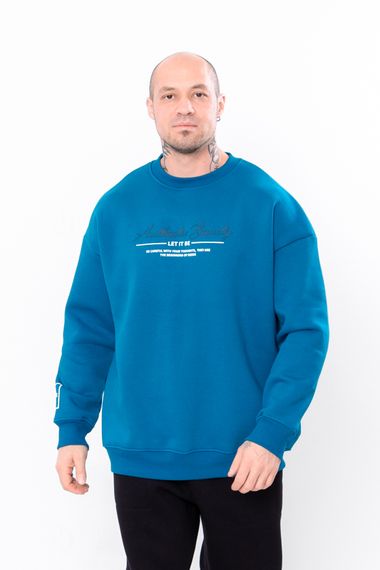 Світшот чоловічий (оверсайз) Носи своє 54 Бірюзовий (p-12989-145177)
