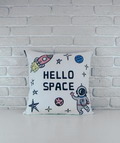 Подушка диванная с бархата Hello space 45x45 см (45BP_DUN004)