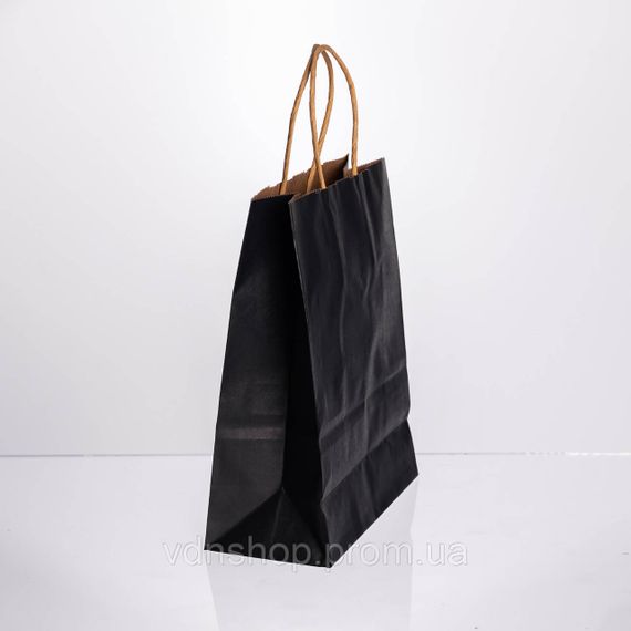 Набор подарочных крафтовых пакетов из бумаги 12 (шт) красивые пакеты для подарков 15×8×21 (см) Черный HP-10359-5B | Зображення 2