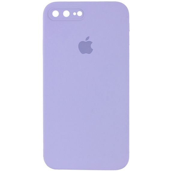Чохол Silicone Case Square Full Camera Protective (AA) для Apple iPhone 7 plus / 8 plus (5.5") Бузковий / Dasheen