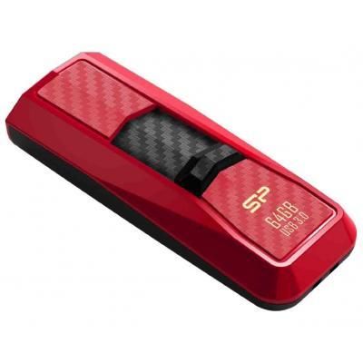 USB флеш накопитель Silicon Power 64Gb Blaze B50 Red USB 3.0 (SP064GBUF3B50V1R) | Зображення 2