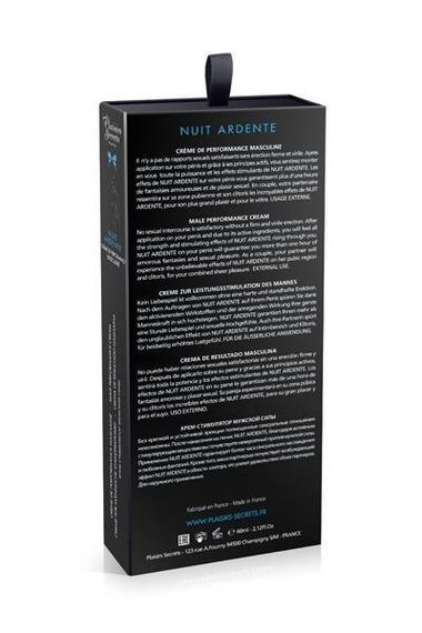 Збуджувальний крем для пеніса Plaisirs Secrets Nuit Ardente (60 мл), можна для клітора | Зображення 2
