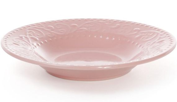 Набір 6 супових тарілок Leeds Ceramics Ø23см, кам'яна кераміка (рожеві) | Зображення 1