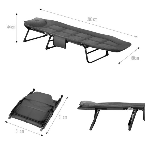 Премиальная складная кемпинговая кровать Nils NC2720 Оксфорд 600D серая | Зображення 2
