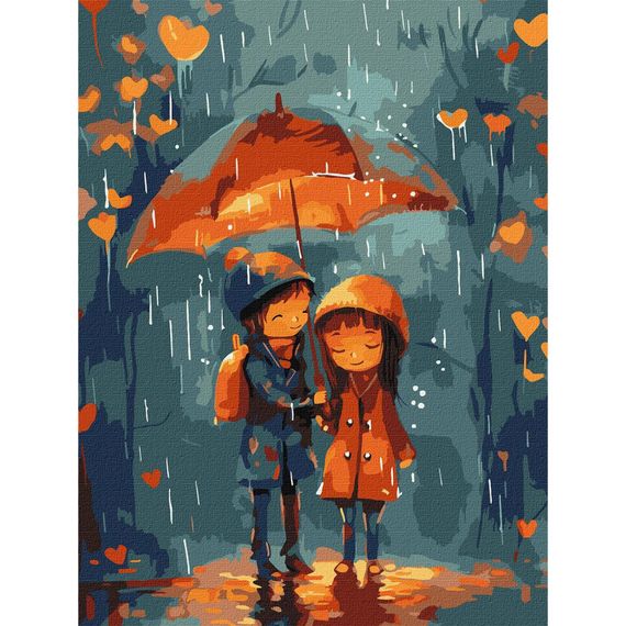 Картина по номерам "Под зонтиком" KHO8472, 30х40 см