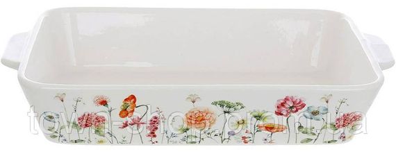 Форма для запекания и сервировки Flower Garden фарфоровая 28х16х8х5см BD-K073