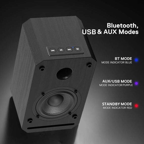 Активні колонки LONPOO LP-42s з Bluetooth, USB, входом AUX, виходом для навушників | Зображення 1