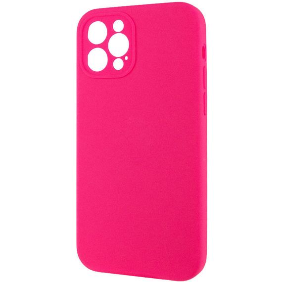 Чохол Silicone Case Full Camera Protective (AA) NO LOGO для Apple iPhone 12 Pro Max (6.7") Рожевий / Barbie pink | Зображення 2