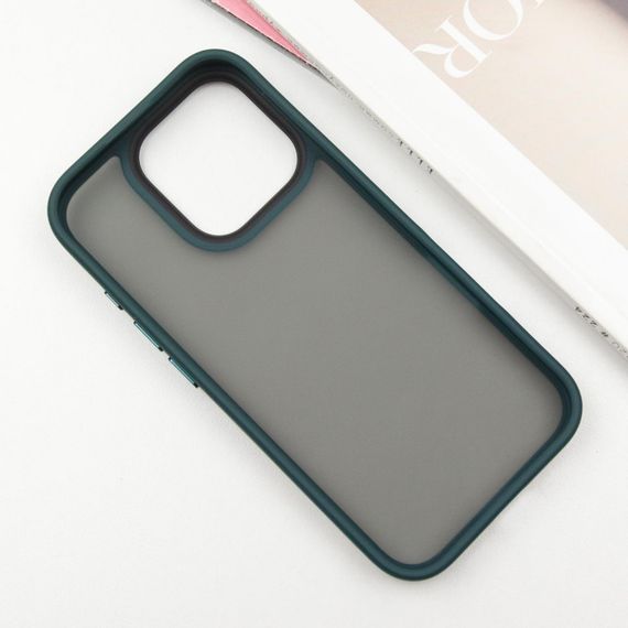 TPU+PC чехол Metal Buttons для Apple iPhone 16 Pro (6.3") Зеленый | Зображення 2