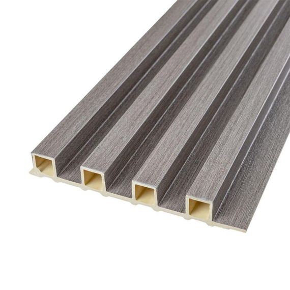 Рейка декоративная WPC стеновая 3000х160х23мм Стальная серая SW-00001528 | Зображення 3