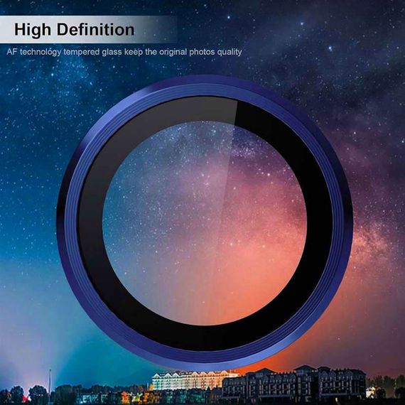 Захисне скло Metal Classic на камеру (в упак.) для Apple iPhone 15 Pro (6.1") / 15 Pro Max (6.7") Синій / Dark Blue | Зображення 2