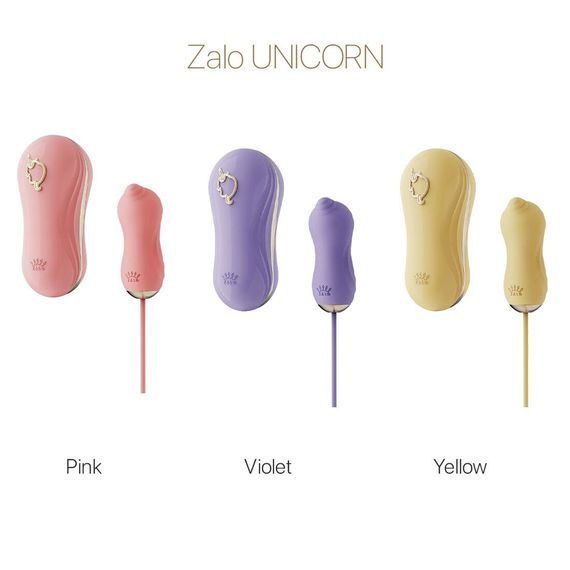 Набір 2в1 Zalo — UNICORN Yellow, віброяйце + вакуумний стимулятор | Зображення 7