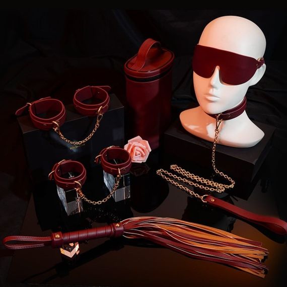 Набор БДСМ Roomfun 6 предметов, бордовый sexstyle | Зображення 2
