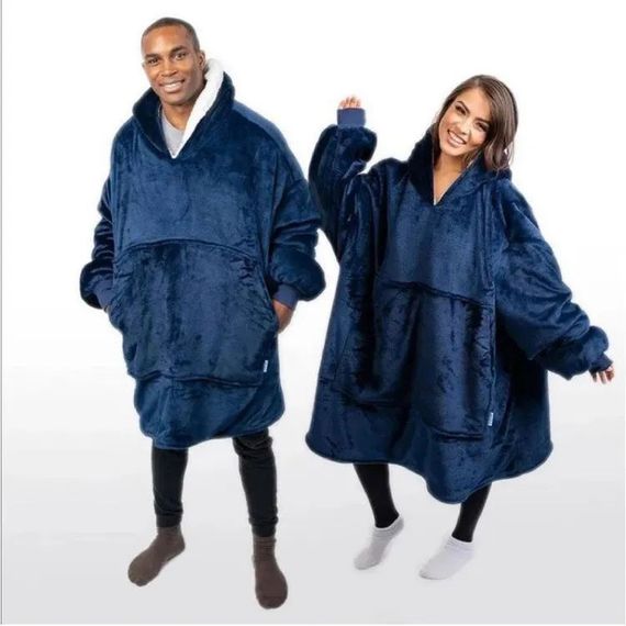 Плед-толстовка для дома и улицы, Оригинальный плед с рукавами, Детский плед толстовка халат с капюшоном TW-33 | Зображення 1