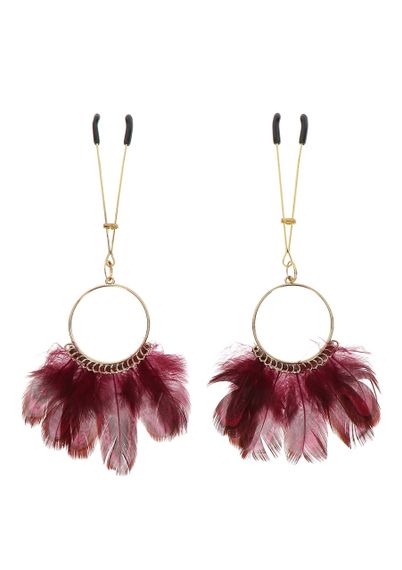 Зажимы на соски Tweezers With Feathers Sex Aura | Зображення 3