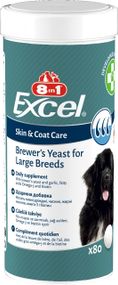 Вітаміни для шерсті та шкіри у великих собак 8in1 Excel Brewer's Yeast For Large Breeds, 80 табл