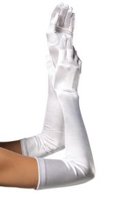 Довгі атласні рукавички Leg Avenue Extra Long Satin Gloves, One Size, білі Sex Aura