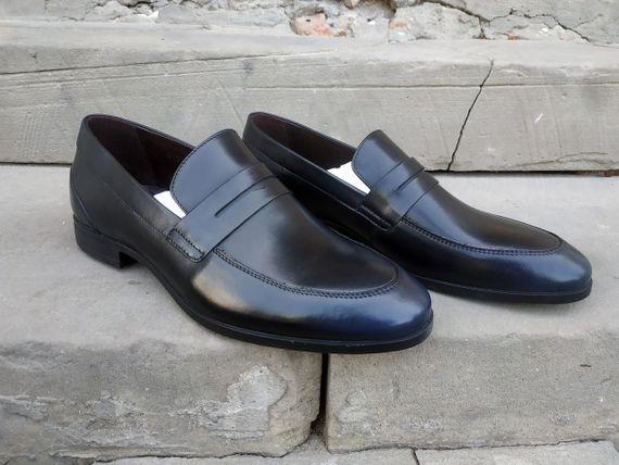 Темно сині чоловічі лофери 44 розмір | Зображення 2