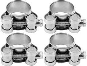 Хомут сталевий, з гвинтовим затискачем GBS W1 VOREL : Ø= 25-27/ 18 мм, оцинкований, 4 шт. VR-73790