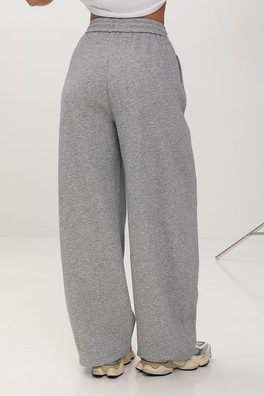 Вільні однотонні спортивні штани - сірий цвет, L (є розміри) | Зображення 1