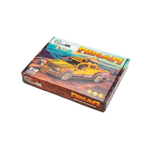 Дерев'яний 3D конструктор "Пікап" Puz-00931, 212 деталей | Зображення 6