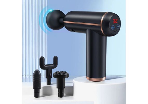 Масажний пістолет EasyFit Impact (портативний вібромасажер для тіла з 4 насадками) (EF-2071) | Зображення 1