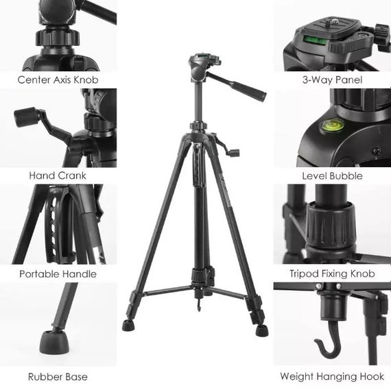 Штатив трипод Weifeng WT-3520 тренога для фотоаппарата, смартфона | Зображення 6